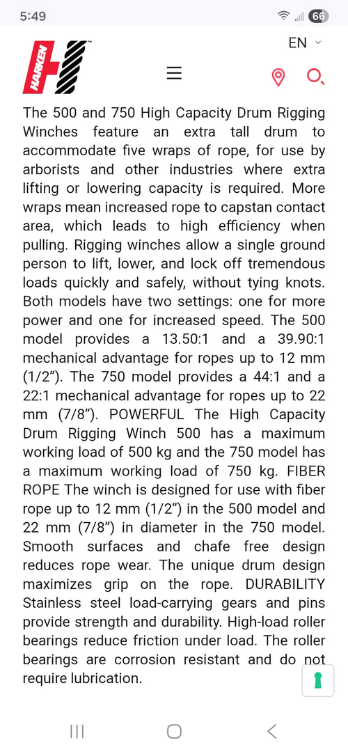 GB harken 40 Split Bollard combo